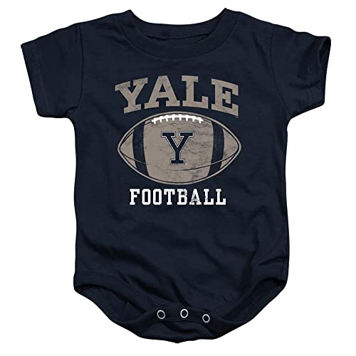 Yale University Official Football Ball Unisex Infant Snap Suit for Baby,Navy, 6 Months