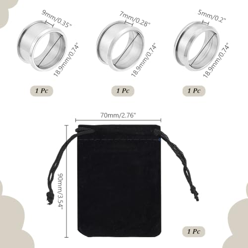 Bague acier inoxydable à rainure pour fabriquer ses bijoux personnalisés