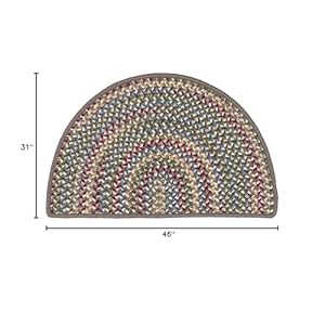 Colonial Mills Farmhouse Braided Hearth Area Rug 31 x 46 Stone Grey