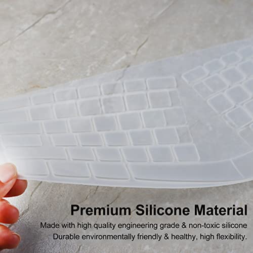 K860 Logitech Keyboard Cover Silicone, Keyboard Cover For Logitech K860 Ergonomic Wireless Keyboards, Waterproof Dustproof Logitech Keyboard Skin Ultra-Thin Easy To Clean (Transparent) #TOP4