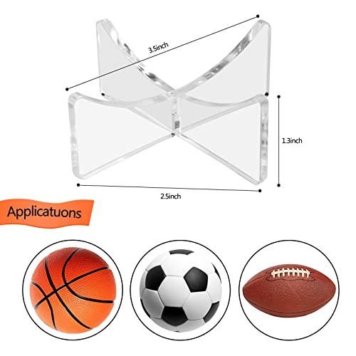 Image of Acrylic Basketball Stand, Simple and Stylish Football Display Stand Storage Holder for Volleyball Rugby Soccer Case Rack (3.54x1.3 inch; 9x3.3 cm)