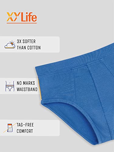 Image of XY Life Scribbles Modal Briefs for Boys, Relaxed Fit, Solid