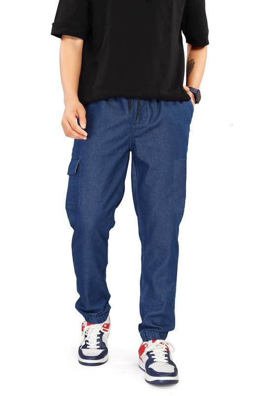 Image of UNOseven Boys Denim Cargo Jogger Pant - Slim Fit - Available from 5 Years to Size XL