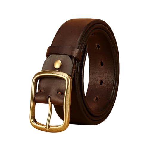 Ceinture en cuir hommes vintage de qualité supérieure et boucle cuivre