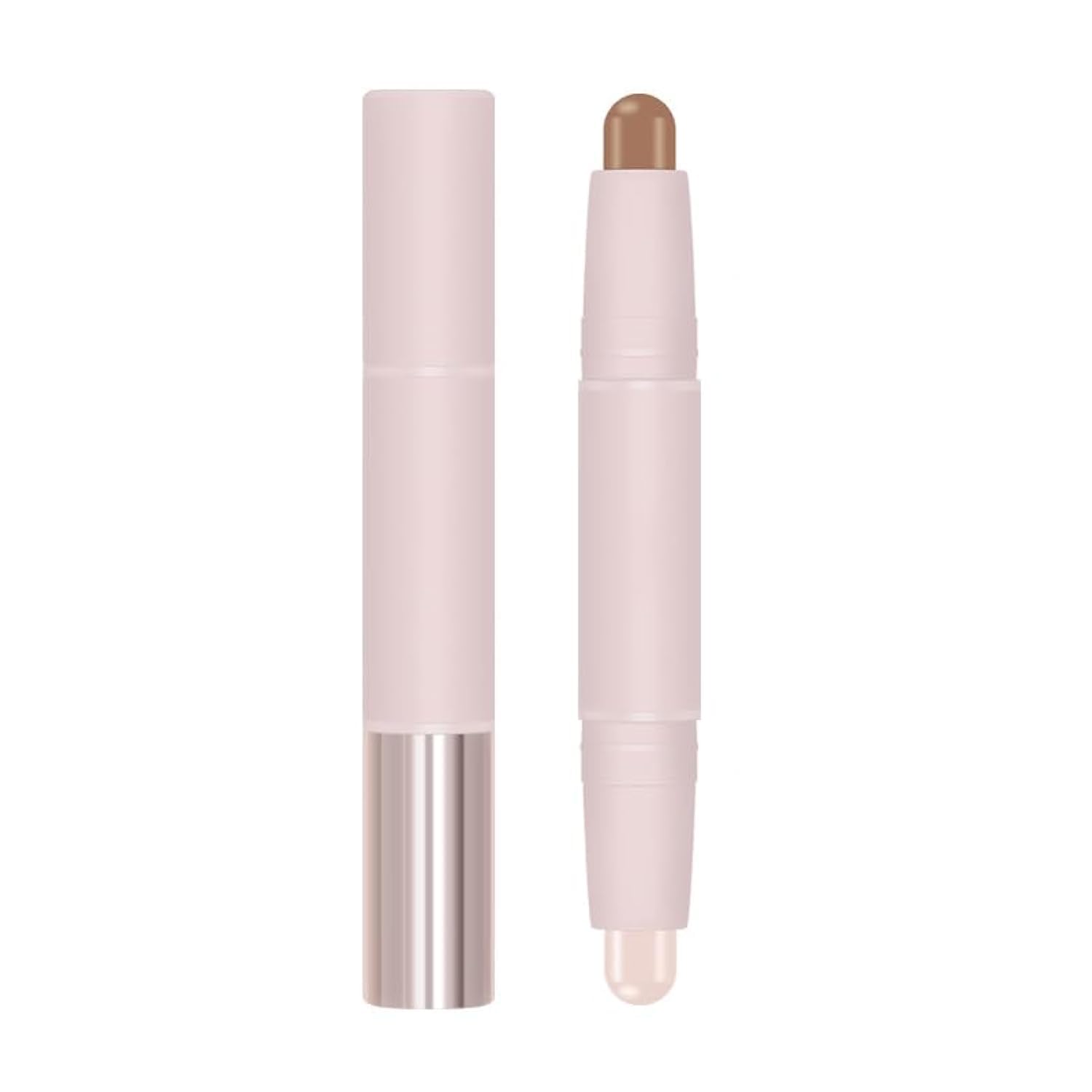 Azonee Cream Contour Stick, 1Pcs Highlight & Contour Bronzer Stick, 2 Color Dual Cream, Face Matte Contour Stick Highlighter Makeup 2-in-1 Cream Contour Stick 3D Face Body Shades Pencil Double-Ended