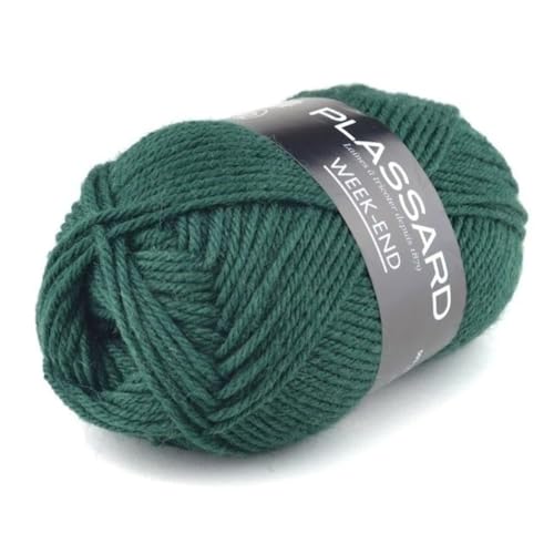 Plassard Laine à Tricoter Week End 0076 Vert Sapin 50% Lain