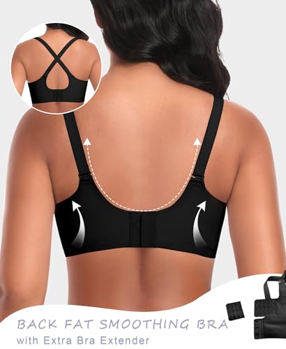 Image of Ganado Scalloped Wireless Bras for Women Seamless Jelly Bra | No Underwire, Support & Lift, Padded, Convertible Adjustable Straps, Back Smoothing, Soft Comfort Everyday Bras, T Shirt Bra