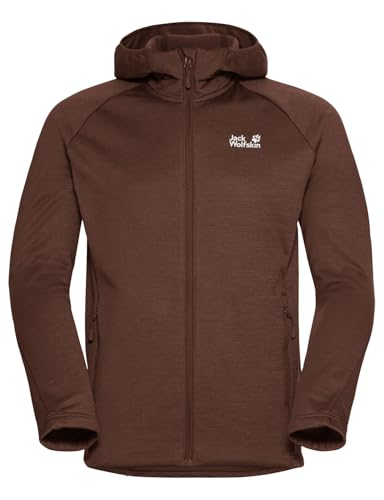 Jack Wolfskin Herren Peak District Hooded Fz M, Hot Choc, L EU – Ansicht 4