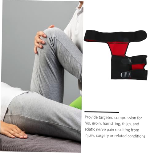 Faja de neopreno para muslo con compresión y soporte ajustable miniatura 7