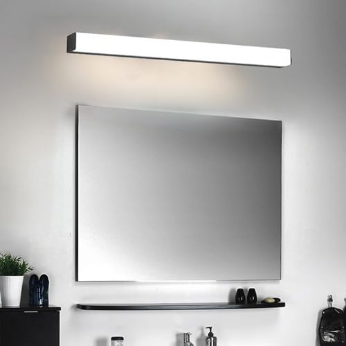 Iluminación de larga de aluminio y acrílico con acabado negro