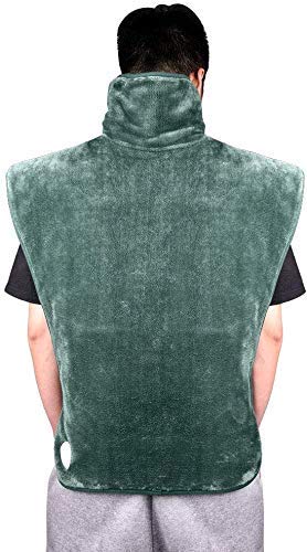 HailiCare Coussin Chauffant Large pour Le Dos Épaules Nuque 6 Niveaux de Température Chauffage Rapide Lavable et Doux pour Relaxation et Détente du Corps (60 * 90cm)