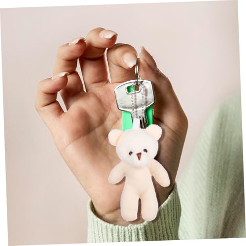 Porte-clés peluche ours miniatures : lot de 18 pièces douces pour décoration