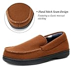 DL Men's Memory Foam Moccasin Slippers Breathable Moccasin Slippers Micro Wool House Shoes Anti-Slip Sole Indoor Outdoor - Image 4