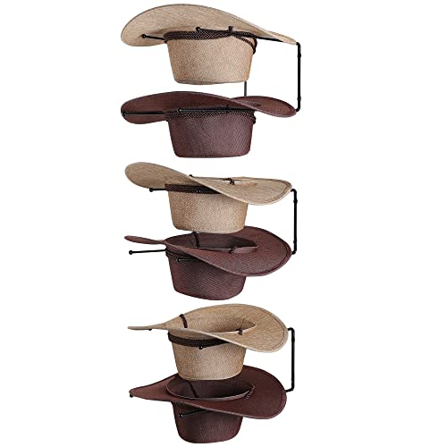 Taozun-Cowboy-Hat-Rack-Organizer-6-Pieces-DIY-Hangers-for-Wall-Display