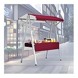 Klappbarer Marktstand Kiosk mit Rädern, leichter tragbarer Präsentationsständer, 160 x 60 x 200 cm, Verkaufstisch für Straßenausstellungen und Veranstaltungen