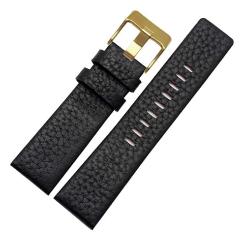 Bande de montre en cuir authentique marron pour DZ7333 et boîtiers de 22mm à 30mm