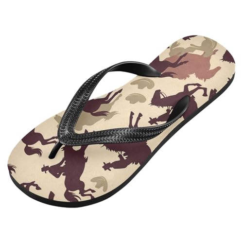 Burbuja Cowboys Flip Flops for Women Men, Soft Thong Sandals Rubber Slippers for Pool Beach Essentials2