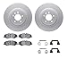 Dynamic Friction Company Front Geospec Brake Rotors with 5000 Advanced Brake Pads includes Hardware 4512-11045