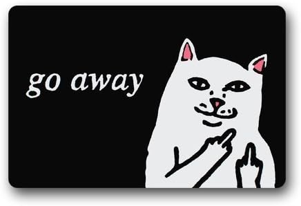 Doormat Mat Cool Design Funny Go Away Doormat 23.6"(L) x 15.7"(W)