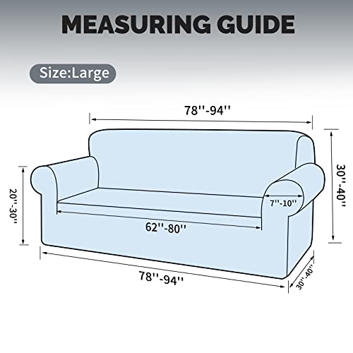 Weerrw YHRYT-L-10-DG Velvet Couch Cover For 3 Cushion Couch Covers - Stretch Sofa Slipcovers thumb #6