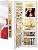 LUXFURNI Mirror Jewelry Cabinet 6 LED Lights Wall-Mount/Door-Hanging Armoire, Full screen mirror Large Storage Organizer Lockable