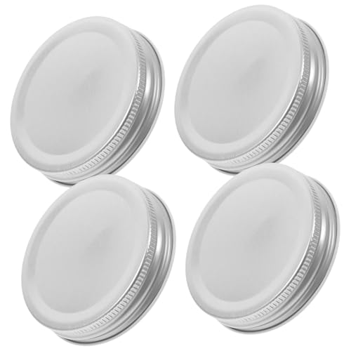 Homoyoyo 4 Piezas Metal Sellada de Tapas de Boca Ancha Protección Almacenamiento y Conservación