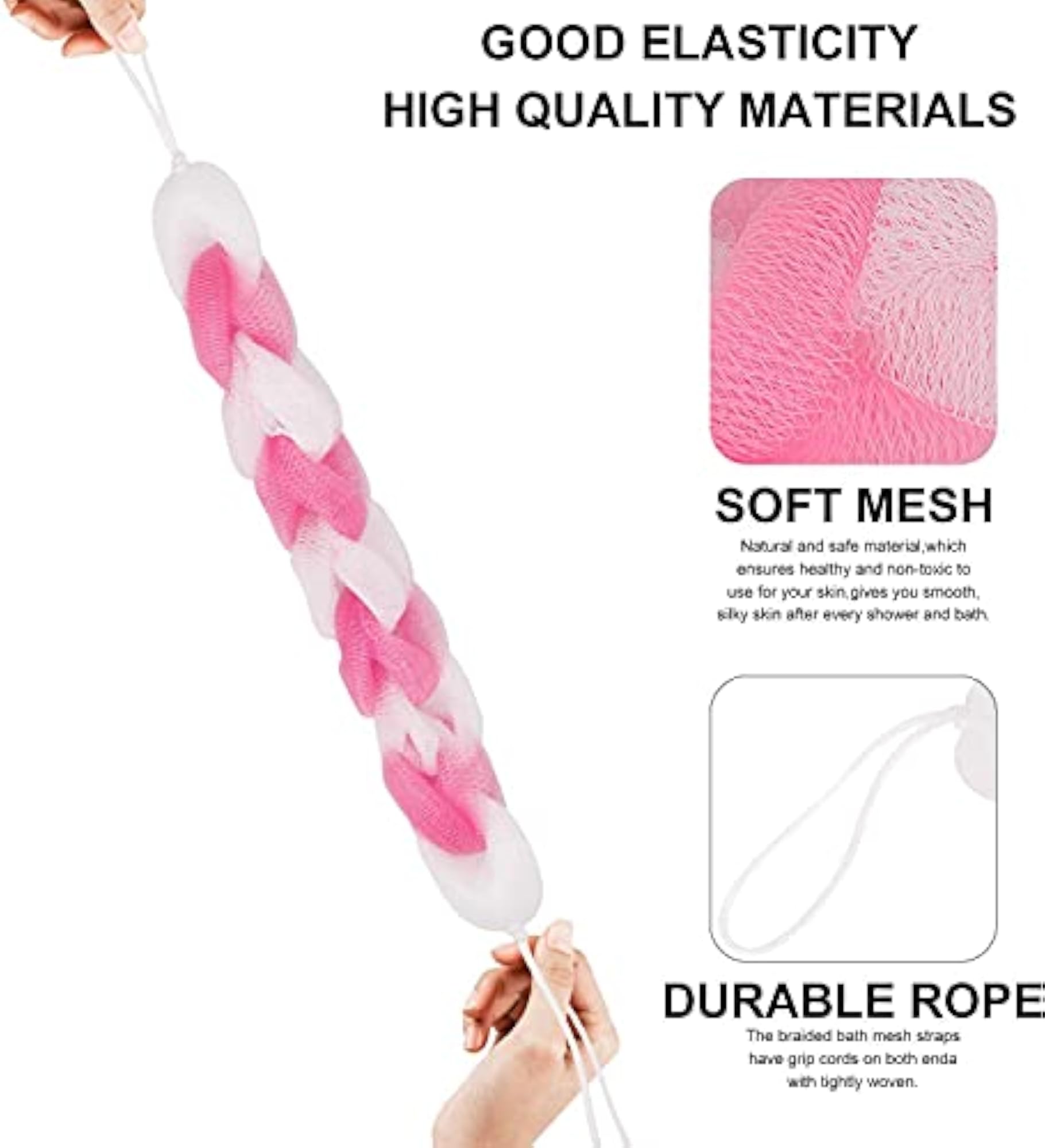 Back Bath Sponge Shower Body Exfoliating Strap