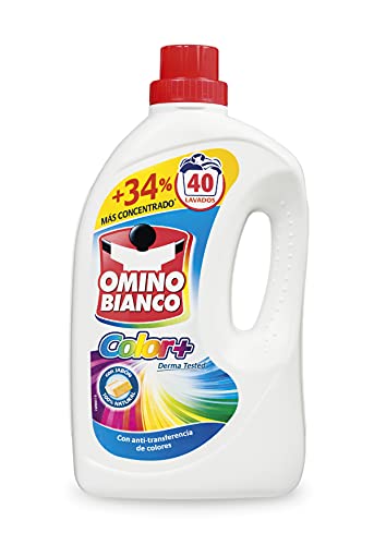 Omino Bianco - Detergente Líquido Lavadora Color+, Específico para Prendas de Color, Jabón 100% Natural, Limpia y Respeta los Tejidos, 40 Dosis, 2000ml Cover