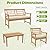 RELAX4LIFE Wood Patio Furniture Set - 4-Piece Outdoor Furniture w/Seat Cushions & Coffee Table, Loveseat Sofa Set for Balcony Porch Deck Poolside Backyard, Acacia Wood Conversation Set (Off White)