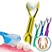 DenTrust 4-PK for Special Needs | Sensory 3-Sided Toothbrush | Made in USA | Autism Autistic Asperger Triple U-Shaped