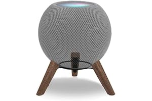 Walnut-Crafted Tripod: Elevate Your HomePod Mini, Wood Speaker Stand