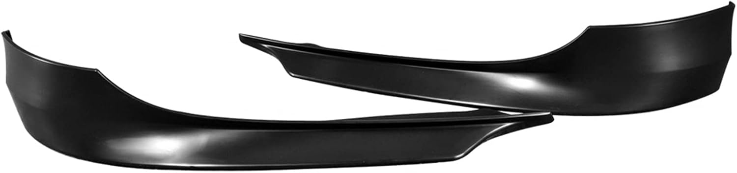 IKON MOTORSPORTS, Front Bumper Lip Splitter Compatible with 2009-2012 BMW E90 3-Series, L Style Painted #A96, C6A Mineral White Pearl PP Air Chin Protector Lower Bodykit Lip