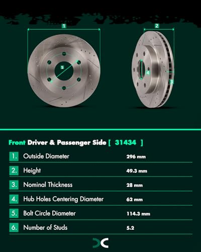 Image of SCITOO Brake Kits Front Rear Brake Rotors Brake Pad:55054;55066;D785;D792