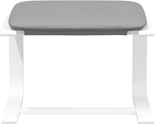 Miniatura 4 de vidaXL Reposapiés moderno, tapizado de tela duradera, marco de madera de abedul maciza, adecuado para sala de estar, oficina, sala de estar, funda