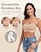 Strapless Bra for Women Bandeau Bra Top Non-Slip Padded Adhesive Sticky Wireless Seamless Tube Top Nude