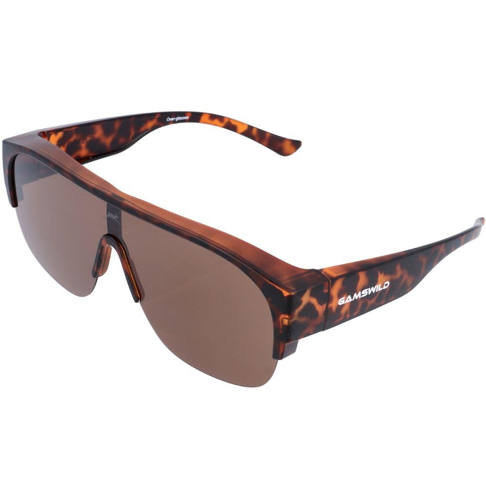 Gamswild WO7530 Überbrille - Sonnenbrille - Sportbrille - bruchsichere Polycarbonatgläser mit 100% UV400 Schutz – 26g