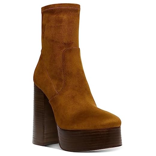 Steve Madden Women's Hoopla Ankle Boot, Chestnut, 10