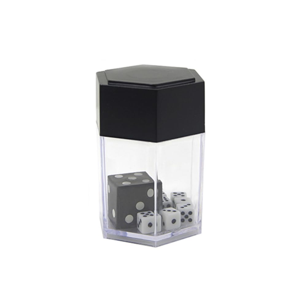 Explode Explosion Dice Easy Magic Tricks Big to Small Dices Magic Prop Novelty Funny Toy Close-up Performance Joke Prank Toy (Black) - Image 2