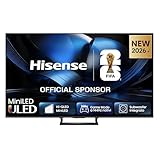 Hisense Smart TV MiniLED 55' 4K TV 55U7SE, Dolby Atmos 2.1 By Devialet, Dolby Vision IQ, HDR10+, Native 144Hz Game Mode, VIDAA OS con 1000+ APP, Alexa built-in, lativù 4K, Wifi, Bluetooth