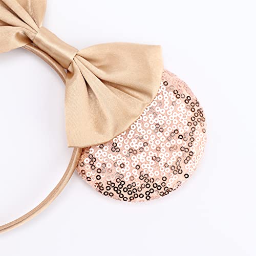 Image of DRESHOW Mouse Ears Bow Headbands Glitter Party Decoration Cosplay Costume for Women