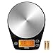 ERAVSOW Coffee Scale with Timer, Digital Hand Drip Coffee Scales,Stainless Steel Kitchen Food Weight Scale with Precision Sensors LCD Display & Hanger Hole 6.6lb/3kg (Batteries Include)