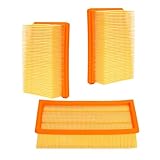 3 Stück Flachfaltenfilter Filter kompatibel mit Kärcher NT 25/1 Ap, NT 35/1 Ap, NT 35/1, NT 45/1, NT 55/1, NT 361, NT 561, NT 611 Tact, Te, M, Eco Staubsauger Ersatzteile（Ersetzt 6.904-367.0）