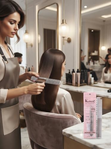 Image of Professional Metal Hair Comb | Stainless Steel, Heat Resistant & Anti-Static | Smooth Detangling & Precision Cutting | Barber Salon Quality (Long Precision Comb)