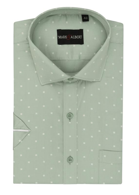 Image of MARK & ALBERT Mens Half Sleeves Printed Shirt