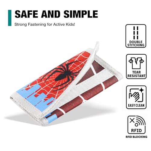 Image of Kids Wallet for Boys, Little Boys Wallet for Kids Ages 4-5-6-7-8-9-10-11-12, Spider Toddler Wallets for Boy w /Coin Pocket, Little Childrens Wallets Novelty Christmas /Birthday Gifts