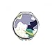 Lattice s Art Pattern Hand Compact Mirror Round Portable Pocket Glass
