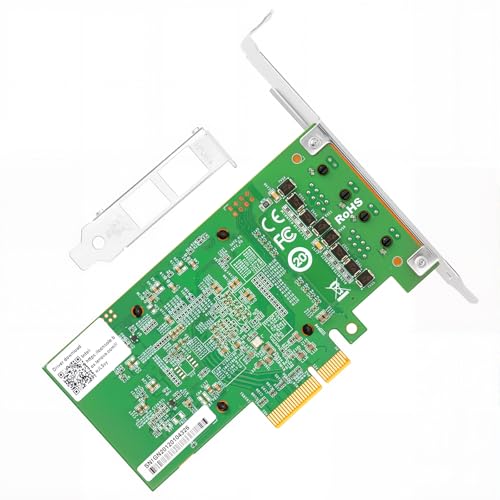 Image of Vogzone 10Gb PCI-E NIC Network Card for Intel E610-XT2, 2.5GbE /5GbE /10GbE Copper Dual RJ45 Ports, with Intel E610-XAT2 Chip, 10GbE PCI Express 4.0 X4 Ethernet Adapter Support Windows /Linux /VMware
