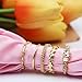 LKingel Stackable Gold Rings for Women Non Tarnish Exquisite 14K Gold Plated Stackable Cubic Zirconia Ring Set Fashionable Promise Wedding Band Prom for Women Size（5pcs 7）