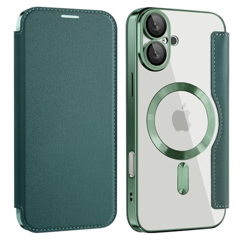 Étui pour iPhone 16 Plus coque portefeuille en cuir avec protection 360