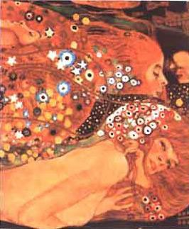 Peinture à l'huile de Gustav Klimt Acqua Mossa, une toile poétique format 30 x 36 pouces